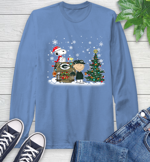 NFL Green Bay Packers Snoopy Charlie Brown Christmas Football Super Bowl Sports Long Sleeve T-Shirt 12