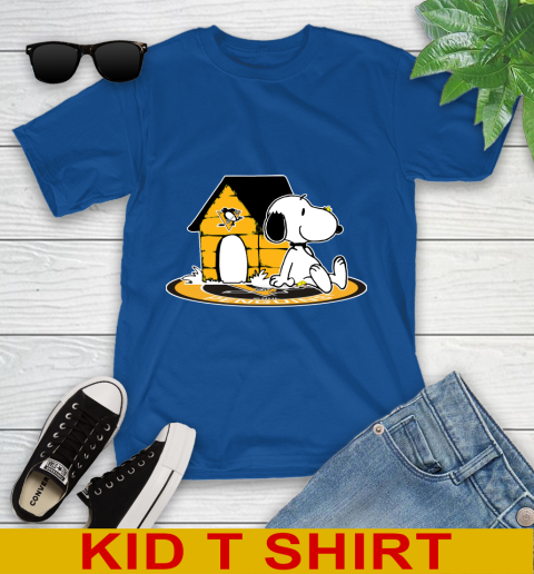NHL Hockey Pittsburgh Penguins Snoopy The Peanuts Movie Shirt Youth T-Shirt 9