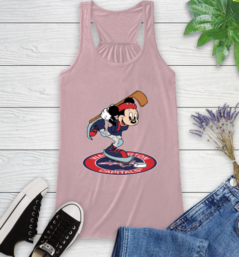 NHL Hockey Washington Capitals Cheerful Mickey Disney Shirt Racerback Tank 10