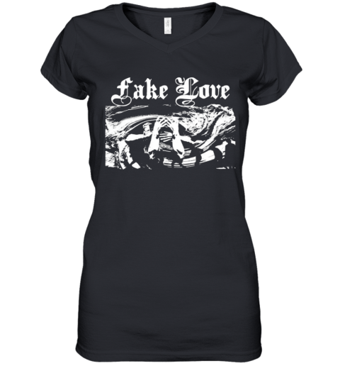 Bts Band Fake Love Album Women's V-Neck T-Shirt