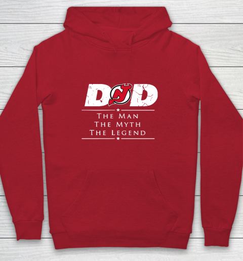 New Jersey Devils NHL Ice Hockey Dad The Man The Myth The Legend Youth Hoodie 7