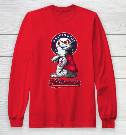 MLB Baseball My Cat Loves Washington Nationals Long Sleeve T-Shirt 7