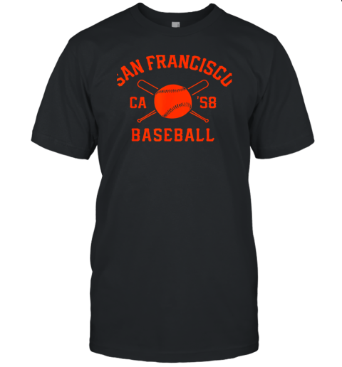 San Francisco Baseball Vintage SF The City Cali Retro Gift Unisex Jersey Tee