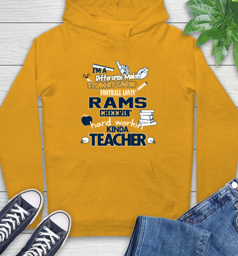 Los Angeles Rams NFL I'm A Difference Making Student Caring Football Loving Kinda Teacher Hoodie 2