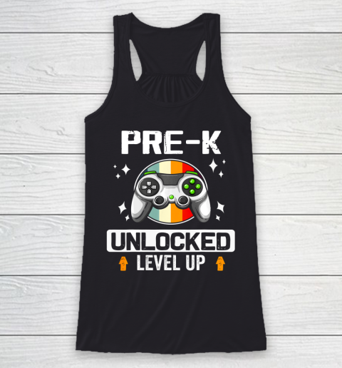 Next Level t shirts Pre K Unlocked Level Up Back To School Gamer Racerback Tank