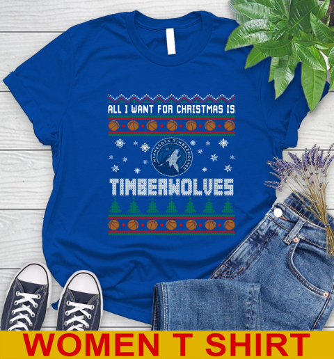 NBA Basketball All I Want For Christmas Is Minnesota Timberwolves 94