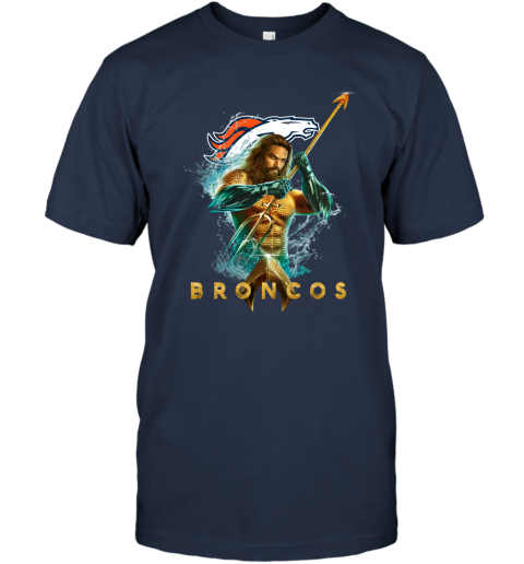 NFL Denver Broncos Aquaman DC Football Sports vYQBlBWQKVk classic t shirt 2 95 151514 front navy
