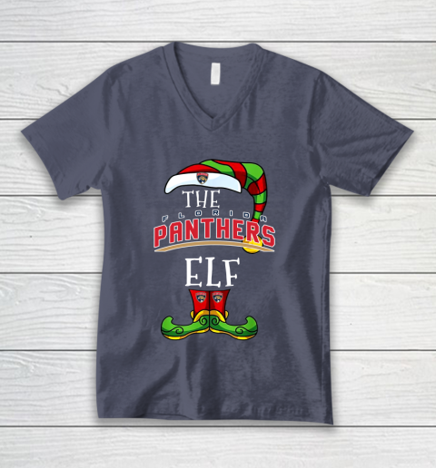 Florida Panthers Christmas ELF Funny NHL V-Neck T-Shirt 7
