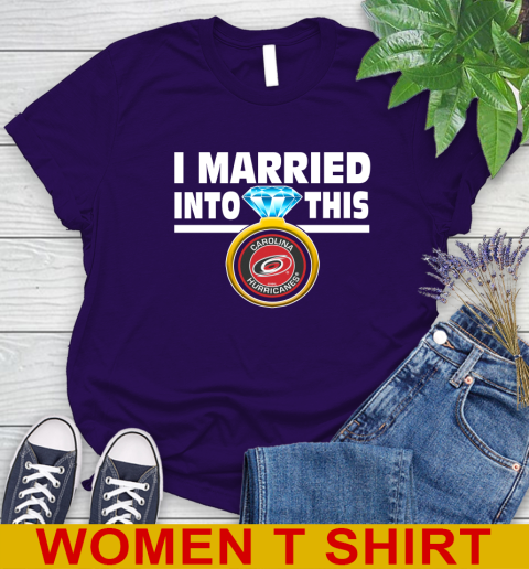 Carolina Hurricanes NHL Hockey I Married Into This My Team Sports Women's T-Shirt 4