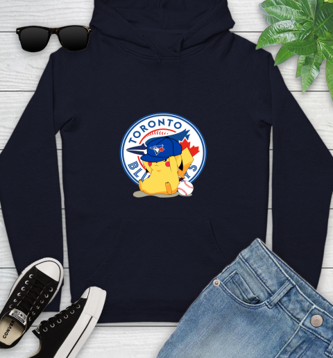 MLB Pikachu Baseball Sports Toronto Blue Jays Youth Hoodie 4