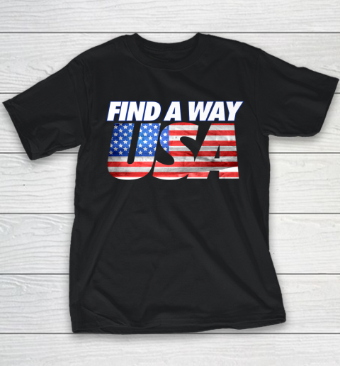Find A Way USA Flag Youth T-Shirt