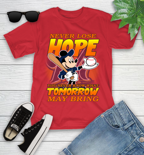 Milwaukee Brewers MLB Baseball Mickey Disney Never Lose Hope Youth T-Shirt 13