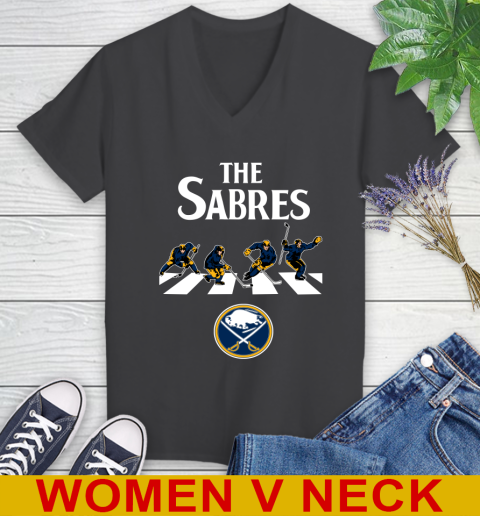 NHL Hockey Buffalo Sabres The Beatles Rock Band Shirt Women's V-Neck T-Shirt 8