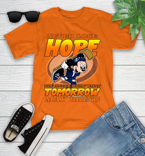 Tampa Bay Lightning NHL Hockey ootball Mickey Disney Never Lose Hope Youth T-Shirt 9
