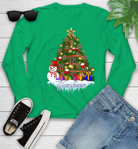 New York Yankees Merry Christmas MLB Baseball Sports Youth Long Sleeve 6