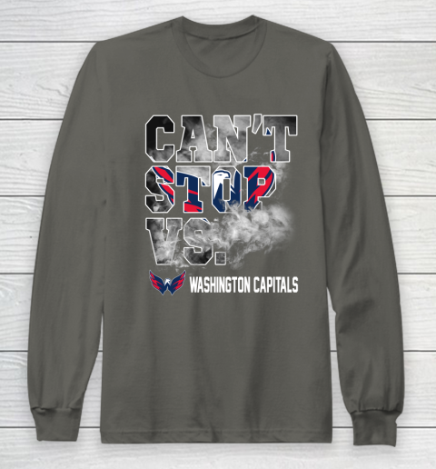NHL Washington Capitals Hockey Can't Stop Vs Long Sleeve T-Shirt 5