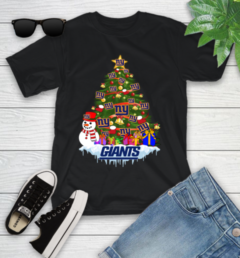 New York Giants Merry Christmas NFL Football Sports Youth T-Shirt 2