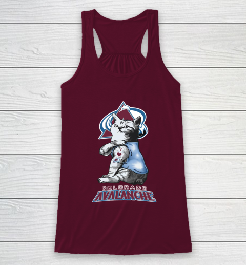 NHL My Cat Loves Colorado Avalanche Hockey Racerback Tank 2