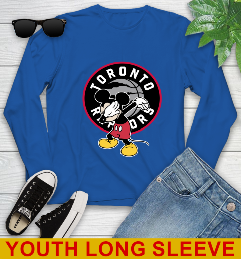 Toronto Raptors NBA Basketball Dabbing Mickey Disney Sports Youth Long Sleeve 10