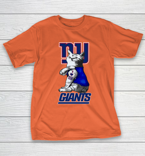 NFL Football My Cat Loves New York Giants T-Shirt 4