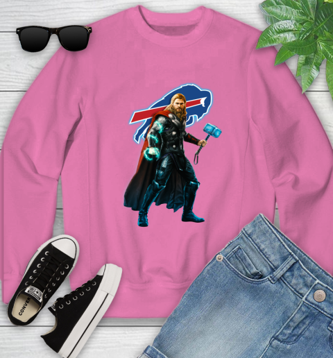 NFL Thor Avengers Endgame Football Buffalo Bills Youth Sweatshirt 7