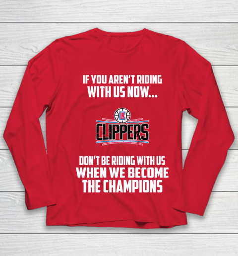 NBA LA Clippers Basketball We Become The Champions Youth Long Sleeve 8