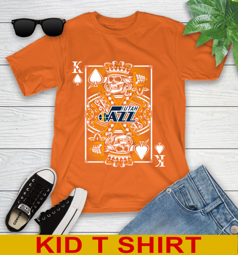 Utah Jazz NBA Basketball The King Of Spades Death Cards Shirt Youth T-Shirt 8