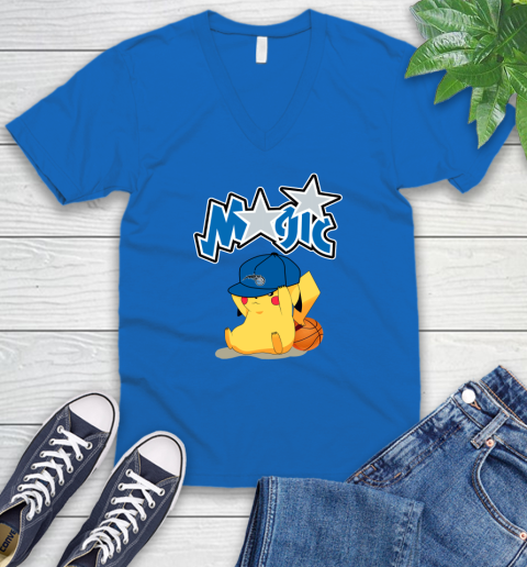NBA Pikachu Basketball Sports Orlando Magic V-Neck T-Shirt 6