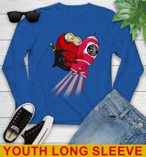 NBA Basketball Toronto Raptors Deadpool Minion Marvel Shirt Youth Long Sleeve 10