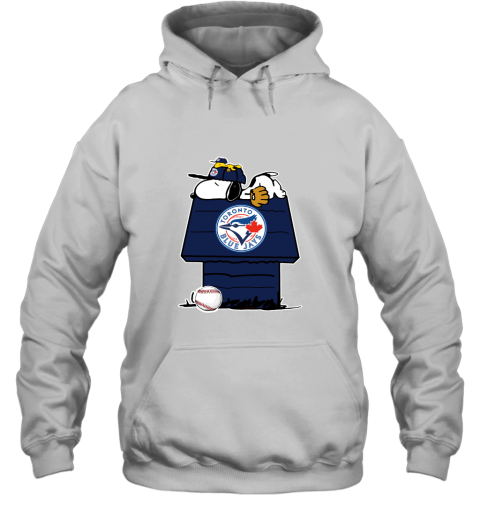 Toronto BLue Jays Snoopy And Woodstock Resting Together MLB Hoodie