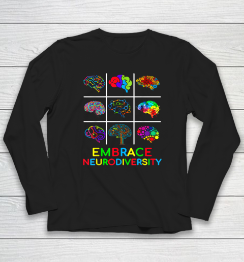 Embrace Neurodiversity Video Game Autism Awareness ASD Long Sleeve T-Shirt