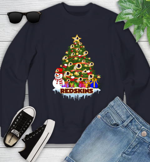 Washington Redskins Merry Christmas NFL Football Sports Youth Sweatshirt 3