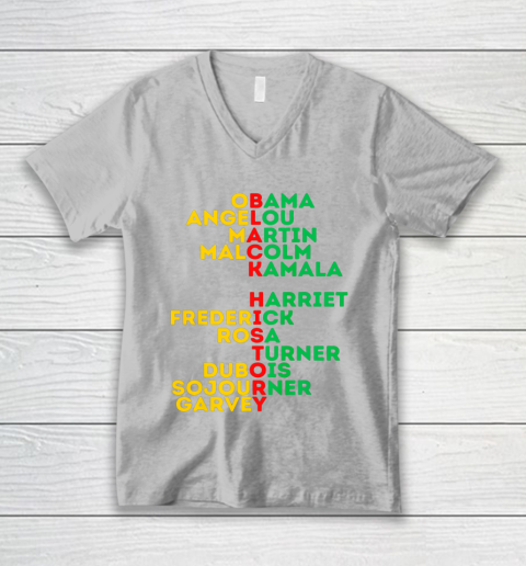 Black History Month Dream Like Leaders African American Love V-Neck T-Shirt 3
