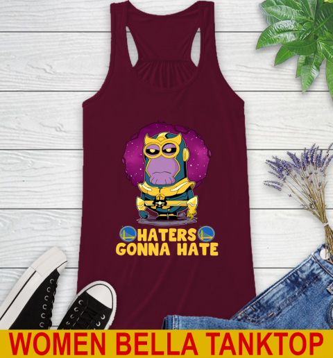 NBA Basketball Golden State Warriors Haters Gonna Hate Thanos Minion Marvel Shirt Racerback Tank 3