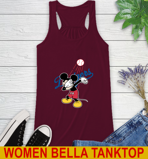 Los Angeles Dodgers MLB Baseball Dabbing Mickey Disney Sports Racerback Tank 3