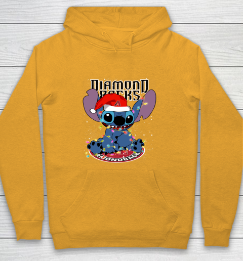 Arizona Diamondbacks MLB noel stitch Baseball Christmas Youth Hoodie 2