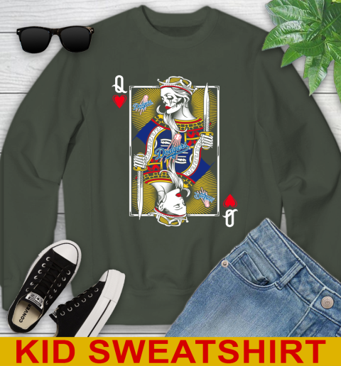 MLB Baseball Los Angeles Dodgers The Queen Of Hearts Card Shirt Youth Sweatshirt 8