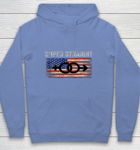 Vintage Us Flag Gender Identity Super Straight Identity Youth Hoodie 8