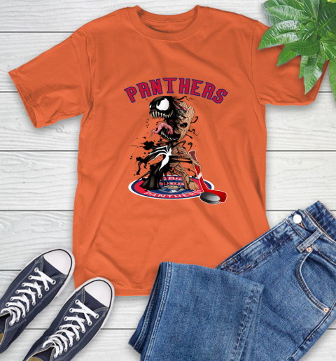 NHL Florida Panthers Hockey Venom Groot Guardians Of The Galaxy T-Shirt 5