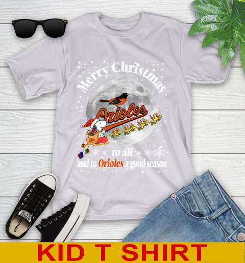 Baltimore Orioles Merry Christmas To All And To Orioles A Good Season MLB Baseball Sports Youth T-Shirt 4