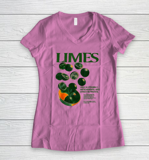Limes Funny High In Vitamin C Antioxidants Other Nutrients Women's V-Neck T-Shirt 6