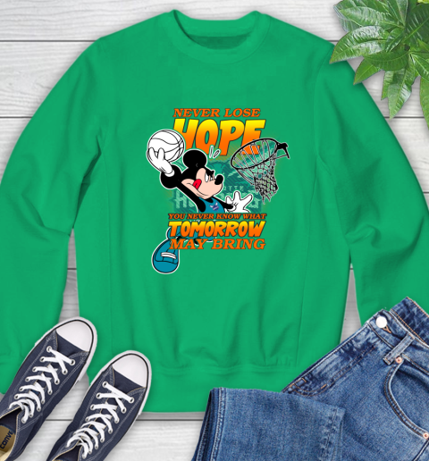 Charlotte Hornets NBA Basketball Mickey Disney Never Lose Hope Sweatshirt 7