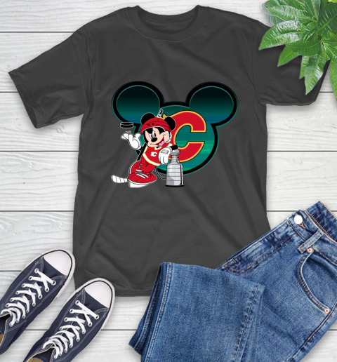 NHL Calgary Flames Stanley Cup Mickey Mouse Disney Hockey T Shirt T-Shirt 2