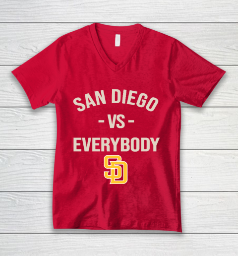 San Diego Padres Vs Everybody V-Neck T-Shirt 6