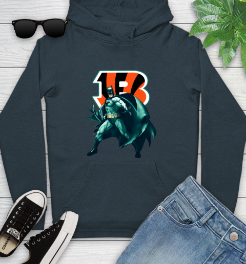 NFL Batman Football Sports Cincinnati Bengals Youth Hoodie 8