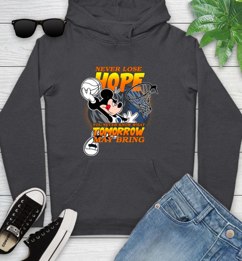Dallas Mavericks NBA Basketball Mickey Disney Never Lose Hope Youth Hoodie 8