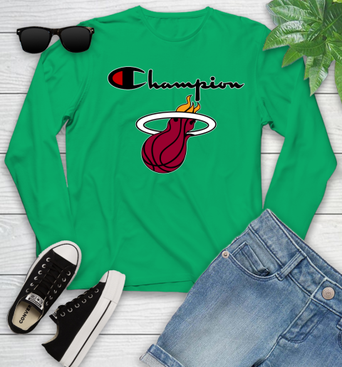 NBA Basketball Miami Heat Champion Shirt Youth Long Sleeve 4