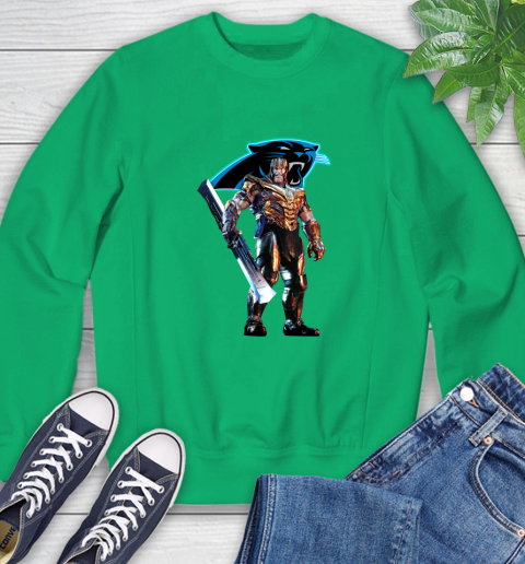 NFL Thanos Gauntlet Avengers Endgame Football Carolina Panthers Sweatshirt 6
