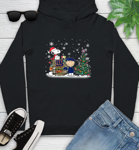 NFL New York Giants Snoopy Charlie Brown Christmas Football Super Bowl Sports Youth Hoodie