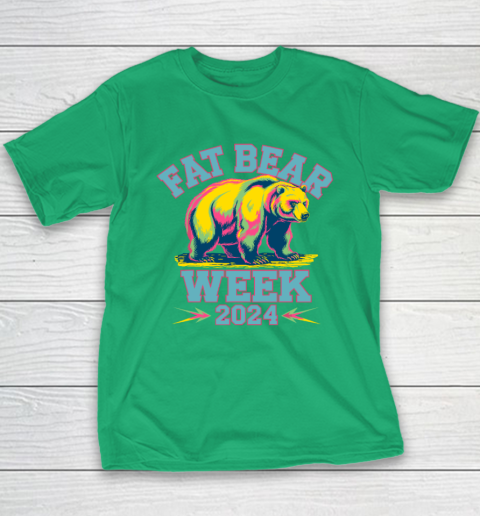 Fat Bear Week 2024 Grazer Animal Lover Alaska Katmai Nature Youth T-Shirt 4